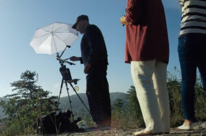peinture en plein air lors d'un atelier public