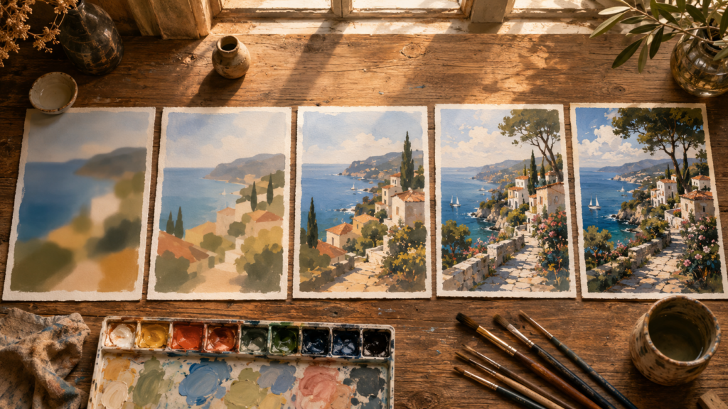 Simplifier les formes en peinture